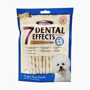 VEGEBRAND VEGEBRAND 7重高效 除口臭磨牙潔齒棒 狗小食 紐紋牛奶味 160g 160g  正面圖