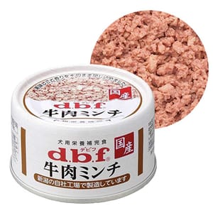 日本d.b.f 日本d.b.f 狗罐頭 肉蓉肉碎免治肉 牛肉味 65g 65g  正面圖