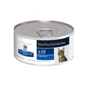Hills Hills 處方糧 貓罐頭 z/d 皮膚及食物敏感配方 5.5oz 5oz  正面圖