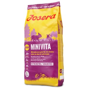 Josera Josera 狗糧 老犬糧 細粒 Minivita 三文魚+馬鈴薯+蕃薯+甜菜纖維 900gx5包 900g  正面圖