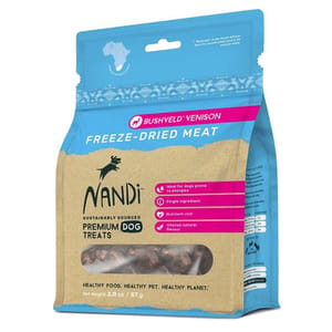 Nandi Nandi 狗小食 凍乾鹿肉 Freeze Dried Bushveld Venison 57g 57g  正面圖