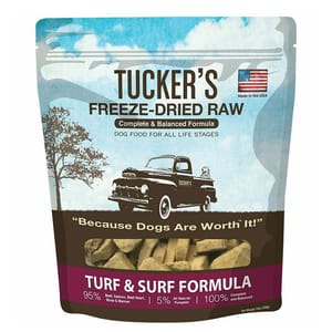 TUCKER'S TUCKER'S 凍乾犬糧 牛肉+三文魚配方 TURF & SURF 14oz 14oz 正面圖