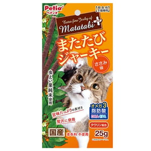 Petio Petio 貓零食 日本產 木天蓼 鷄胸肉條 皮毛護理 Japon Skin&Coot Chicken Flavor Silvervine Jerky Stick for Cat  25g 25g  正面圖
