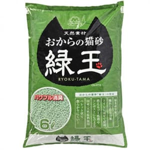 日本Hitachi 日本Hitachi RYOKU-TAMA 綠玉綠茶 豆腐貓砂 6L 6L 正面圖