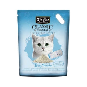 Kit Kit Cat 天然 水晶貓砂 爽身粉味 5L 5L  正面圖