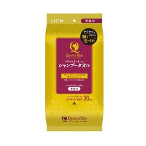日本獅王LION 日本獅王LION Pet 貓用 Quick&Rich寵物無香料潔身濕紙巾 20枚 貓用 正面圖