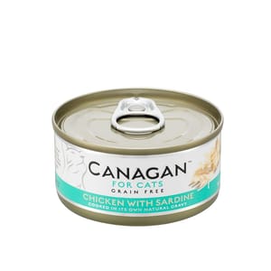 CANAGAN原之選 CANAGAN原之選 貓罐頭 無穀物貓罐頭 雞肉伴沙丁魚 75g 75g  正面圖
