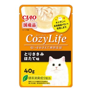 CIAO CIAO 貓濕糧 日本COZY LIFE軟包系列 雞肉扇貝 40g 40g  正面圖