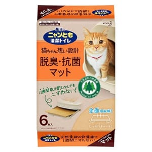 日本花王 日本花王 鋒葉樹脫臭抗菌寵物尿墊 貓砂盆專用 6枚   正面圖