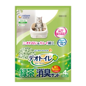 Unicharm Unicharm 日本消臭大師防飛散消臭 紙貓砂 綠茶味 2L 2L  正面圖