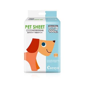 CoCoYo CoCoYo 日本抗菌型寵物尿墊 狗尿墊 狗尿片 淺藍 [45x33 S碼 100枚]   正面圖
