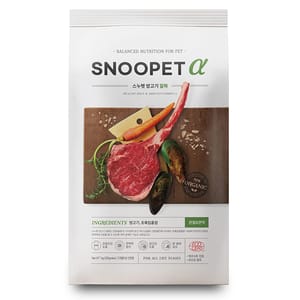Snoopet Snoopet α 狗糧 關節強化有機配方 鮮羊肉+青口+蔬菜 1kg 1kg 正面圖