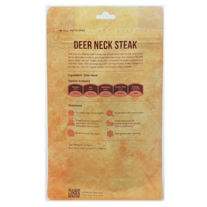 dear dear deer 狗零食 耐咬潔齒系列 鹿頸扒 100g 100g 背面圖