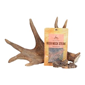 dear dear deer 狗零食 耐咬潔齒系列 鹿頸扒 100g 100g 側面圖