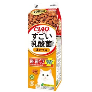 CIAO CIAO 貓糧 日本乳酸菌系列 維護牙齒健康 扇貝味牛奶盒裝 400g 400g  正面圖