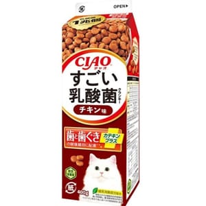 CIAO CIAO 貓糧 日本乳酸菌系列 維護牙齒健康 雞肉味牛奶盒裝 400g 400g  正面圖