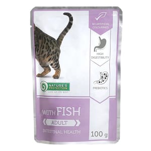 Nature's Nature's Protection 貓濕糧 成貓主食袋裝濕糧 改善腸道問題配方 魚 100g 100g  正面圖