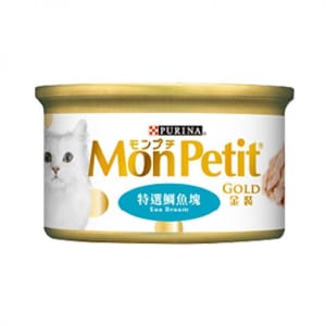 MonPetit MonPetit 貓罐頭 金裝系列 金裝特選鯛魚塊 85g 85g  正面圖
