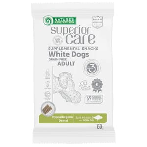 Nature's Nature's Protection 狗小食 皇牌去淚痕低敏潔齒配方 無榖白魚 150g 150g 正面圖