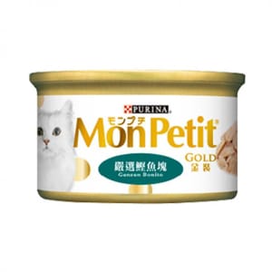 MonPetit MonPetit 貓罐頭 金裝系列 金裝鰹魚塊 85g 85g  正面圖