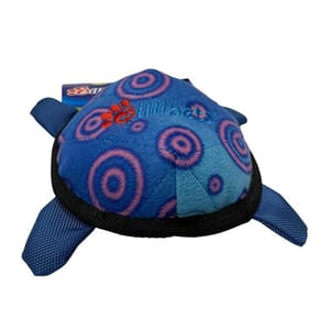 Billipets Billipets 雙層⽑絨布耐咬狗玩具 藍色細龜 15cm 正面圖