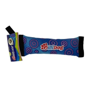 Billipets Billipets 雙層⽑絨布耐咬狗玩具 藍色沙包 30cm 正面圖