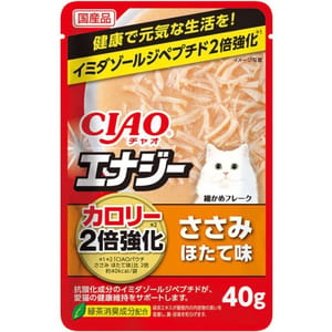 CIAO CIAO 貓濕糧 2倍能量強化 金槍魚+雞肉+扇貝 40g 40g  正面圖