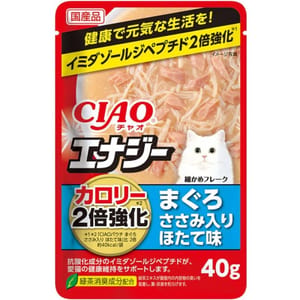 CIAO CIAO 貓濕糧 2倍能量強化 雞肉+扇貝 40g 40g  正面圖