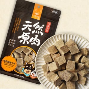 汪喵星球 汪喵星球 凍乾 DogCatStar 冷凍乾燥原肉小零嘴 山味 紐西蘭骰子牛 40g 40g 貓犬用 正面圖