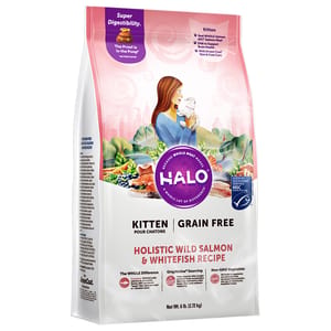 HALO HALO 貓糧 幼貓無穀糧 野生三文魚及白魚配方 3lb 3lb 正面圖