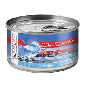 ESSENCE ESSENCE 貓罐頭 藍海精選配方 鯡魚+沙甸魚+鯖魚及三文魚 5.5oz 5oz 正面圖