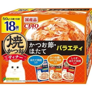 CIAO CIAO 貓濕糧 鰹魚+扇貝組合裝 50g 18袋入 50g 正面圖