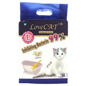 LoveCAT LoveCAT 天然健康 豆腐貓砂 原味 真空包裝 6L 6L 正面圖