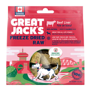 GREAT GREAT JACK'S 冷凍脫水狗小食 牛肝 7oz 7oz 正面圖