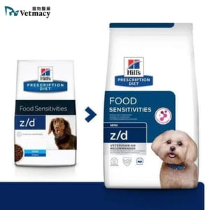 Hills Hills 處方糧 狗糧 z/d 皮膚及食物敏感配方 細粒 1.5kg 5kg 正面圖