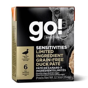 GO! GO! SOLUTIONS 無穀物狗濕糧 低敏美毛系列 鴨肉醬 354g 354g  正面圖