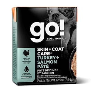 GO! GO! SOLUTIONS 無穀物狗濕糧 護膚美毛系列 火雞三文魚醬 354g 354g  正面圖
