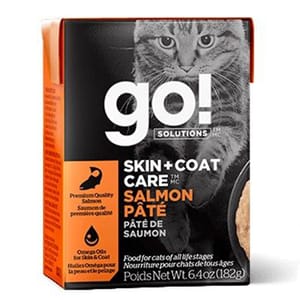 GO! GO! SOLUTIONS 貓濕糧 護膚美毛系列 三文魚肉醬 182g 182g  正面圖