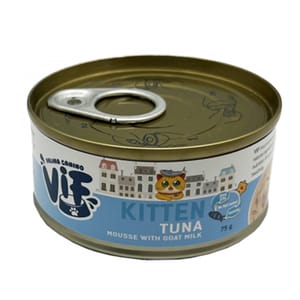 ViF ViF 貓罐頭 幼貓慕絲 吞拿魚配羊奶 75g 75g  正面圖