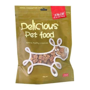 Delicious Delicious Pet food無敵小寵 狗零食 雪花純雞肉粒 訓犬零食 精裝400g 400g 犬用 正面圖
