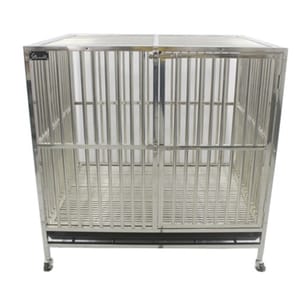 Solidpet蘇力 Solidpet蘇力 寵物籠 貓籠狗籠 不鏽鋼籠 四尺x三尺   正面圖