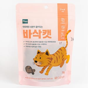 Plago Plago 貓零食 酥脆潔齒餅 三文魚味 70g 70g  正面圖