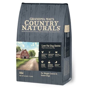 Country Country Naturals 狗糧 老年犬種 雞肉糙米低脂高纖 24lbs 24lb 正面圖