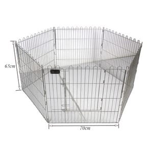 Solidpet蘇力 Solidpet蘇力 寵物籠 貓籠狗籠 不鏽鋼枝圍欄 6片 中號   正面圖