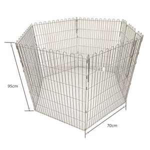 Solidpet蘇力 Solidpet蘇力 寵物籠 貓籠狗籠 不鏽鋼枝圍欄 6片 大號   正面圖