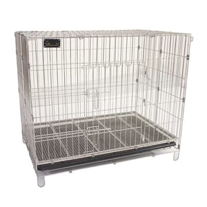 Solidpet蘇力 Solidpet蘇力 寵物籠 貓籠狗籠 鋼枝籠 格仔底網款 3尺   正面圖
