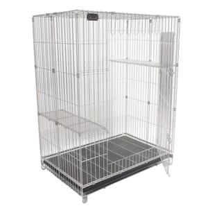Solidpet蘇力 Solidpet蘇力 寵物籠 貓籠狗籠 不鏽鋼貓籠 大號   正面圖