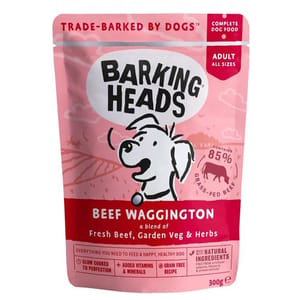 Barking Barking Heads 狗濕糧 無穀物食用濕包 牛肉 300g 300g 正面圖