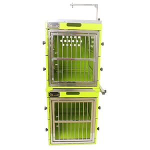 Solidpet蘇力 Solidpet蘇力 寵物籠 貓籠狗籠 鋁折疊飛機籠組合 無輪款 三號 綠色 正面圖
