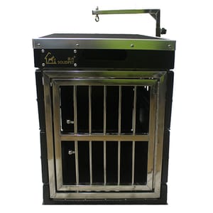 Solidpet蘇力 Solidpet蘇力 寵物籠 貓籠狗籠 鋁折疊飛機籠 無輪款 三號 黑色 正面圖